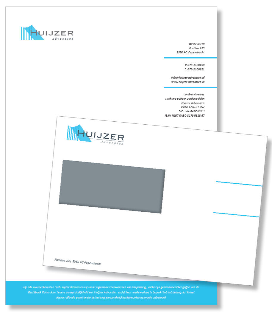 Logo &amp; huisstijl Huijzer Advocaten